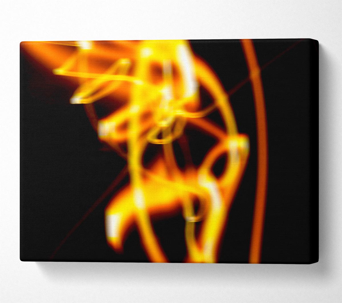 Golden Light Rings Canvas Wall Art