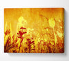 Golden Slash Flowers Canvas Wall Art