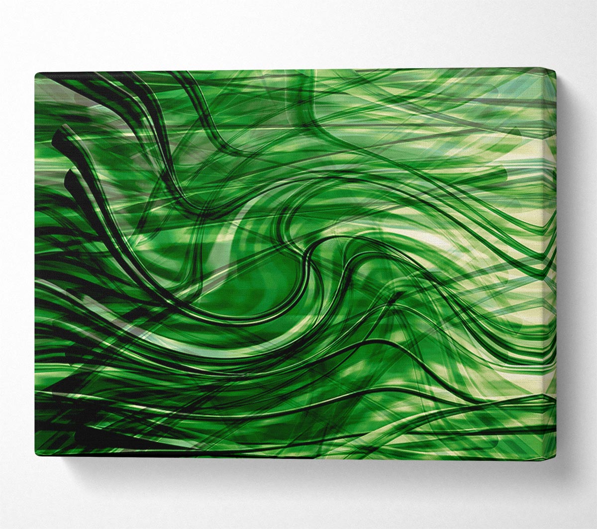 Green Time Line Canvas Wall Art