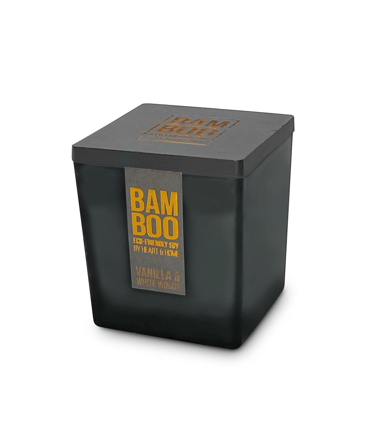 Bamboo Vanilla & White Woods Large Soy Candle  - 40 Hours Burn - Crackling Wick