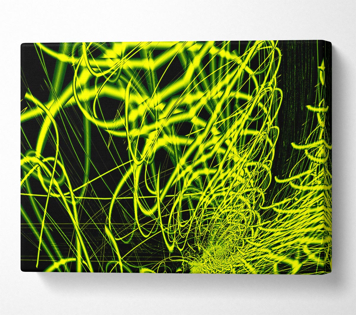 Lime Green Maze Canvas Wall Art