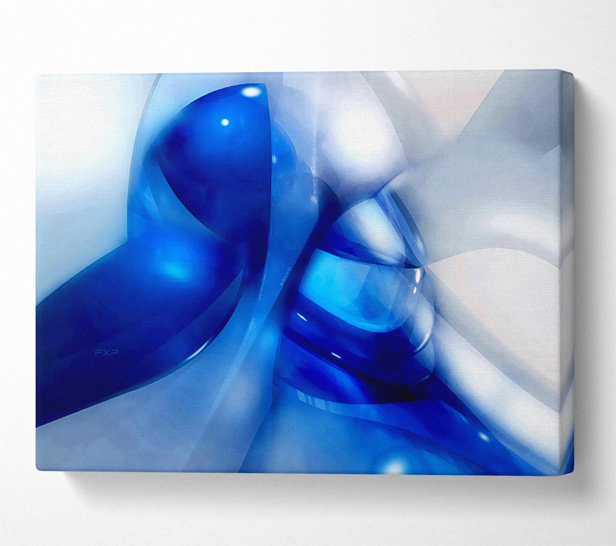 Liquid Blue Energy Canvas Wall Art