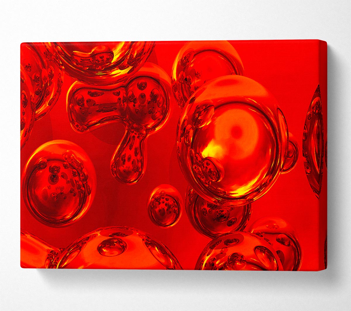 Liquid Fire Bubbles Canvas Wall Art