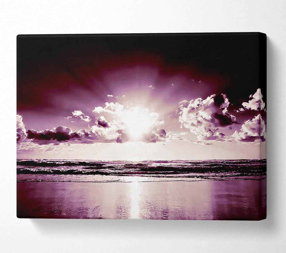 Purple Sunbeams Canvas Wall Art