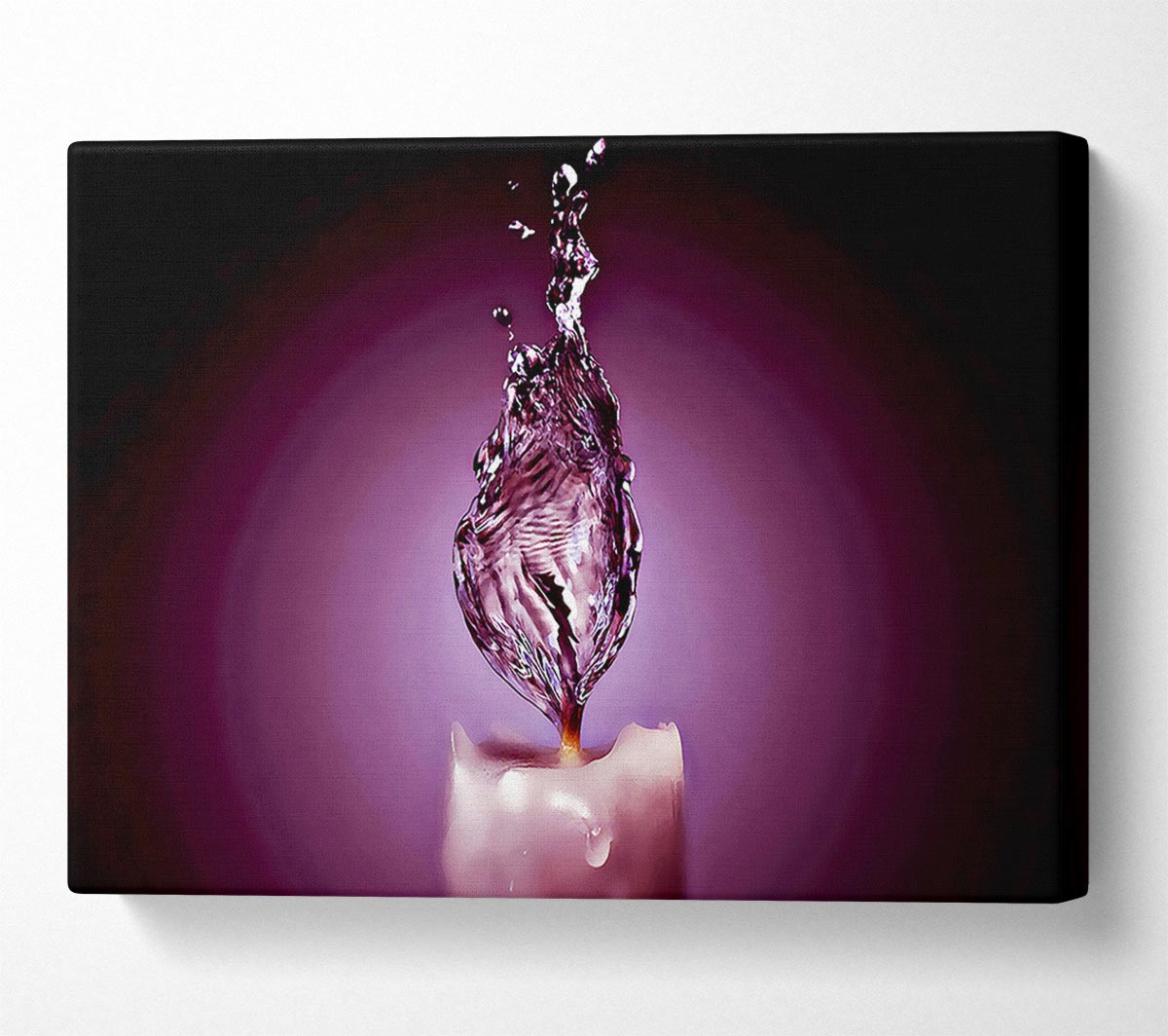 Purple Water Candle Canvas Wall Art