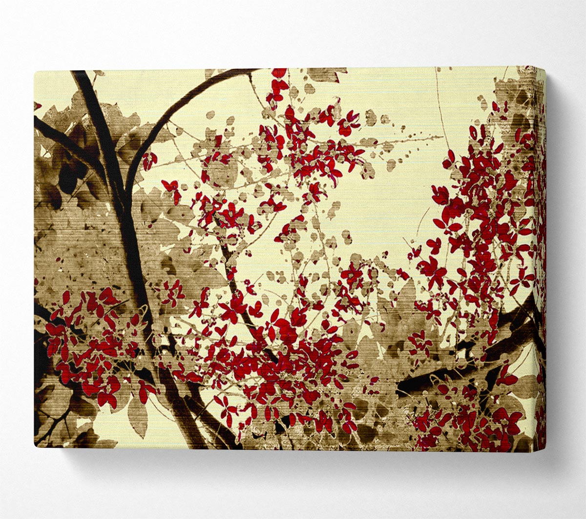 Red Leaves Of The Bay Canvas Wall Art
