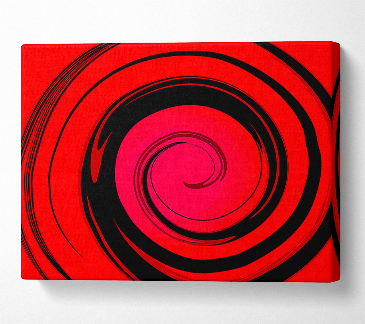 Red Liquid Swirl Canvas Wall Art