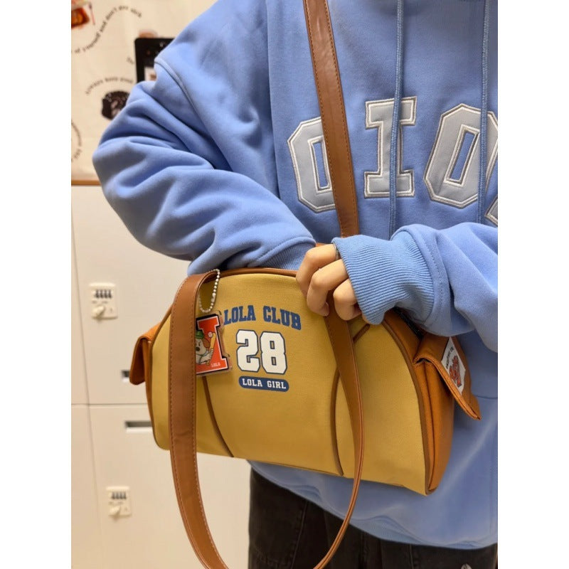American Retro Three-dimensional Half Round Shoulder Bag