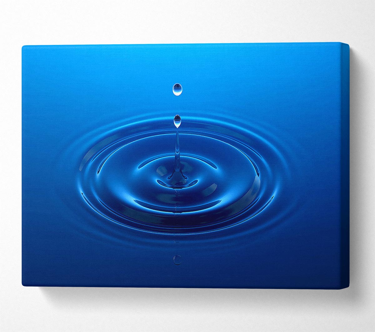 Water Drop Perfect Blue Canvas Wall Art