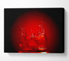 Water Flame Red Canvas Wall Art