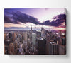 Aerial View Of New York City At Dusk Canvas Wall Art