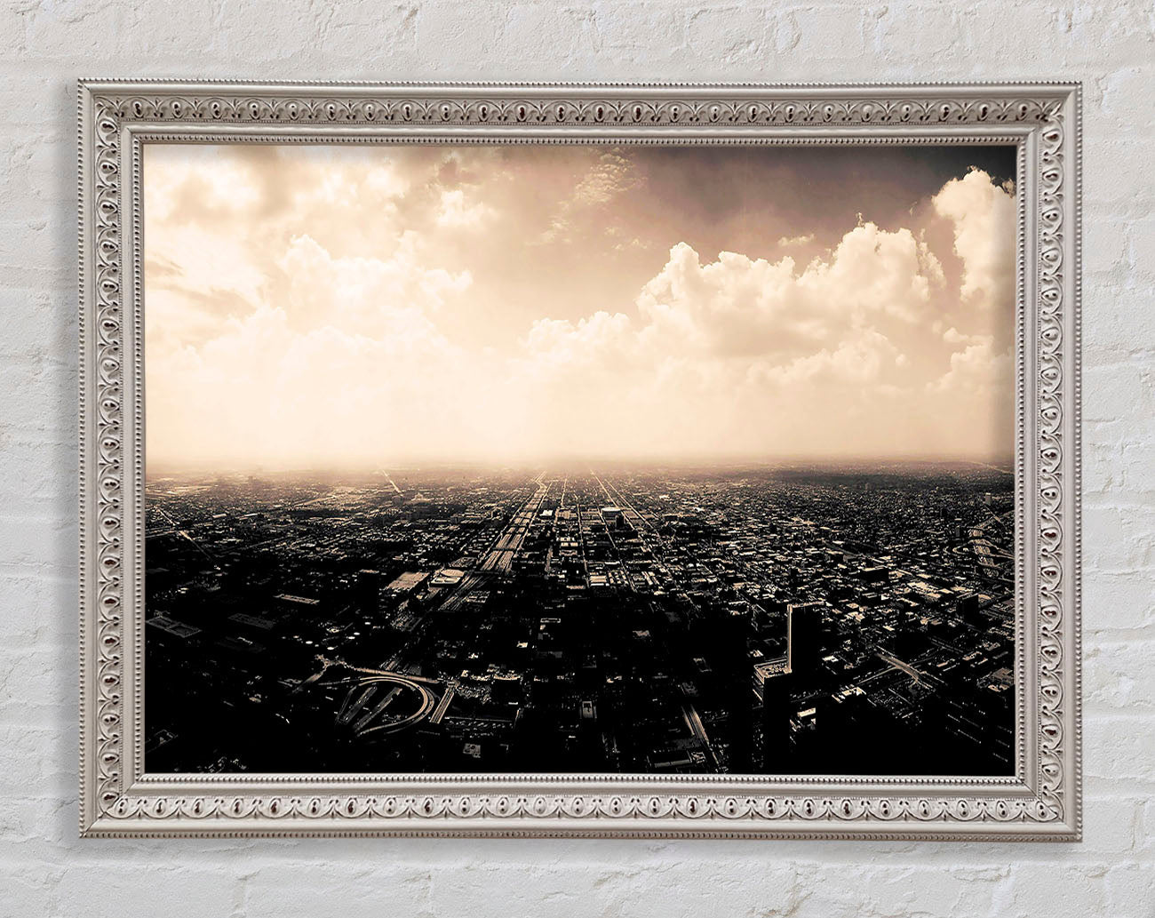 Ariel View Over The City Framed Wall Art