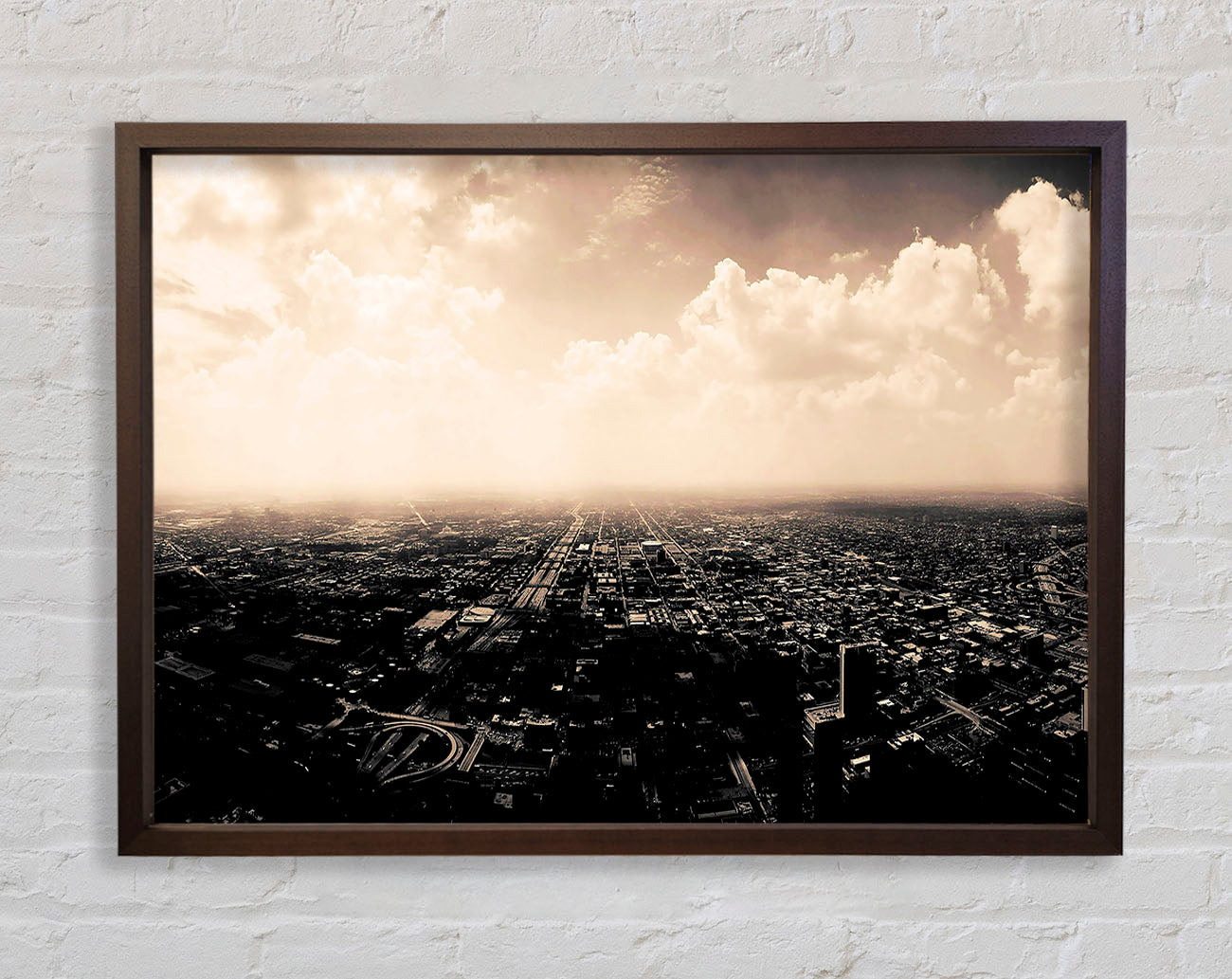 Ariel View Over The City Framed Wall Art