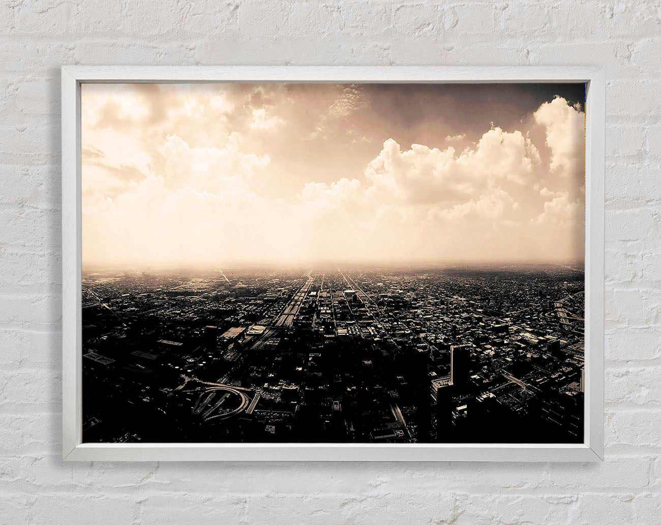 Ariel View Over The City Framed Wall Art