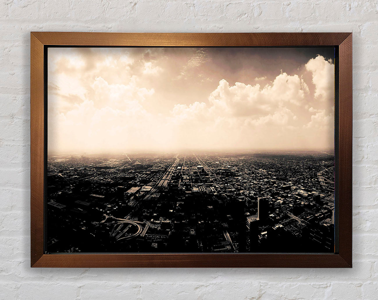 Ariel View Over The City Framed Wall Art