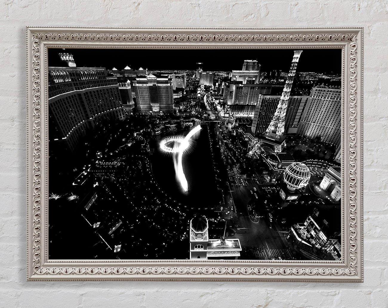 Black And White Vegas Framed Wall Art
