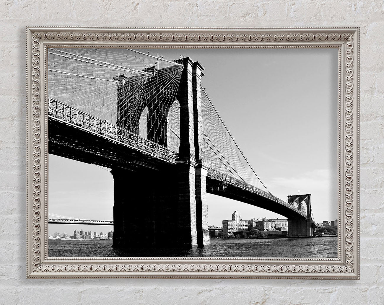 Brooklyn Bridge B n W Framed Wall Art