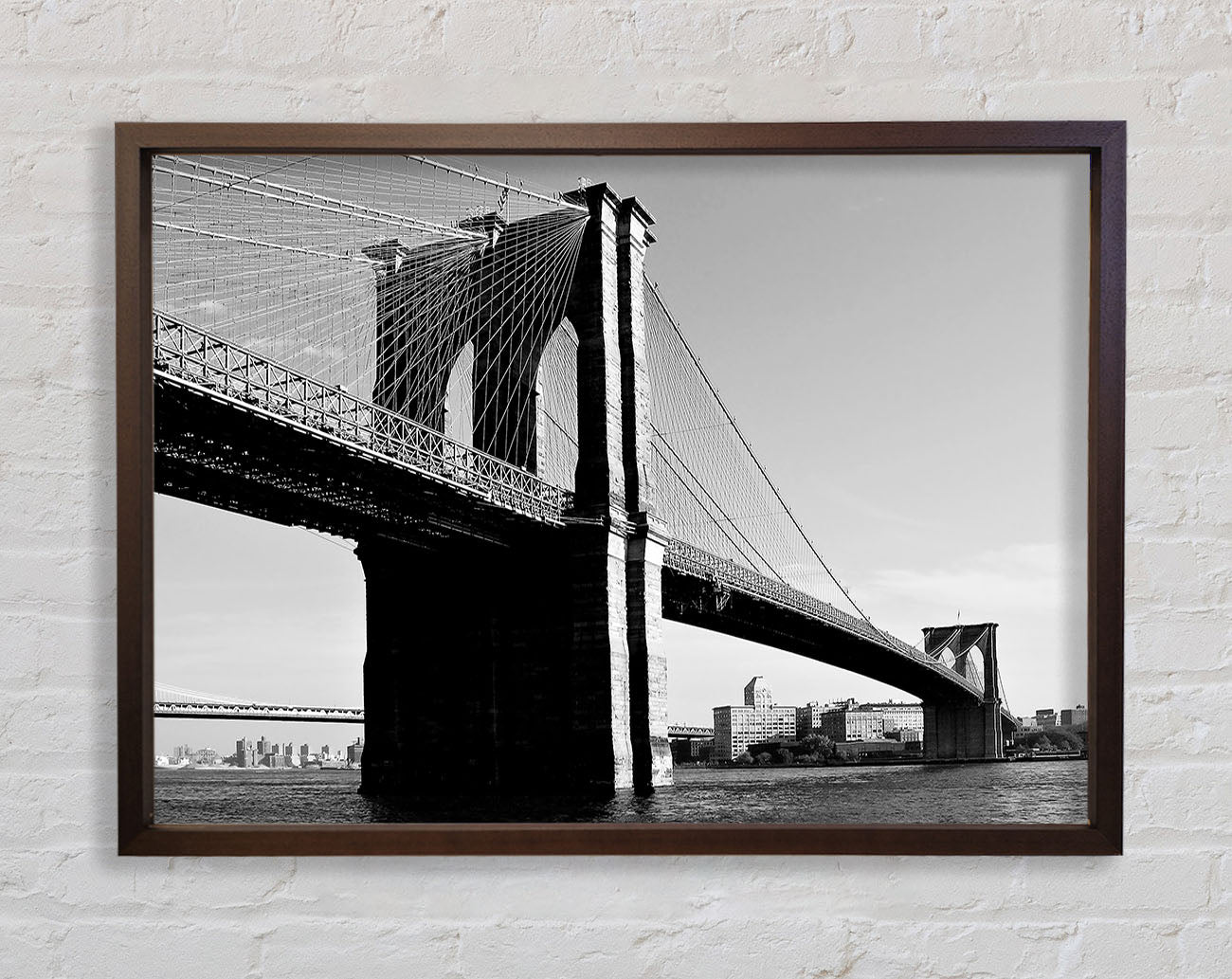 Brooklyn Bridge B n W Framed Wall Art