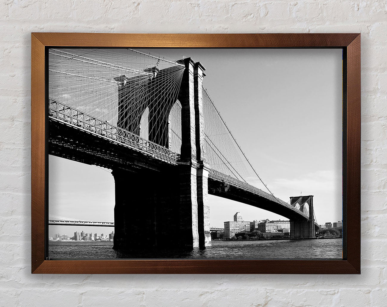 Brooklyn Bridge B n W Framed Wall Art