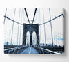 Brooklyn Bridge Blue Canvas Wall Art