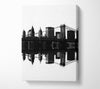 Brooklyn Bridge Reflections B n W Canvas Wall Art