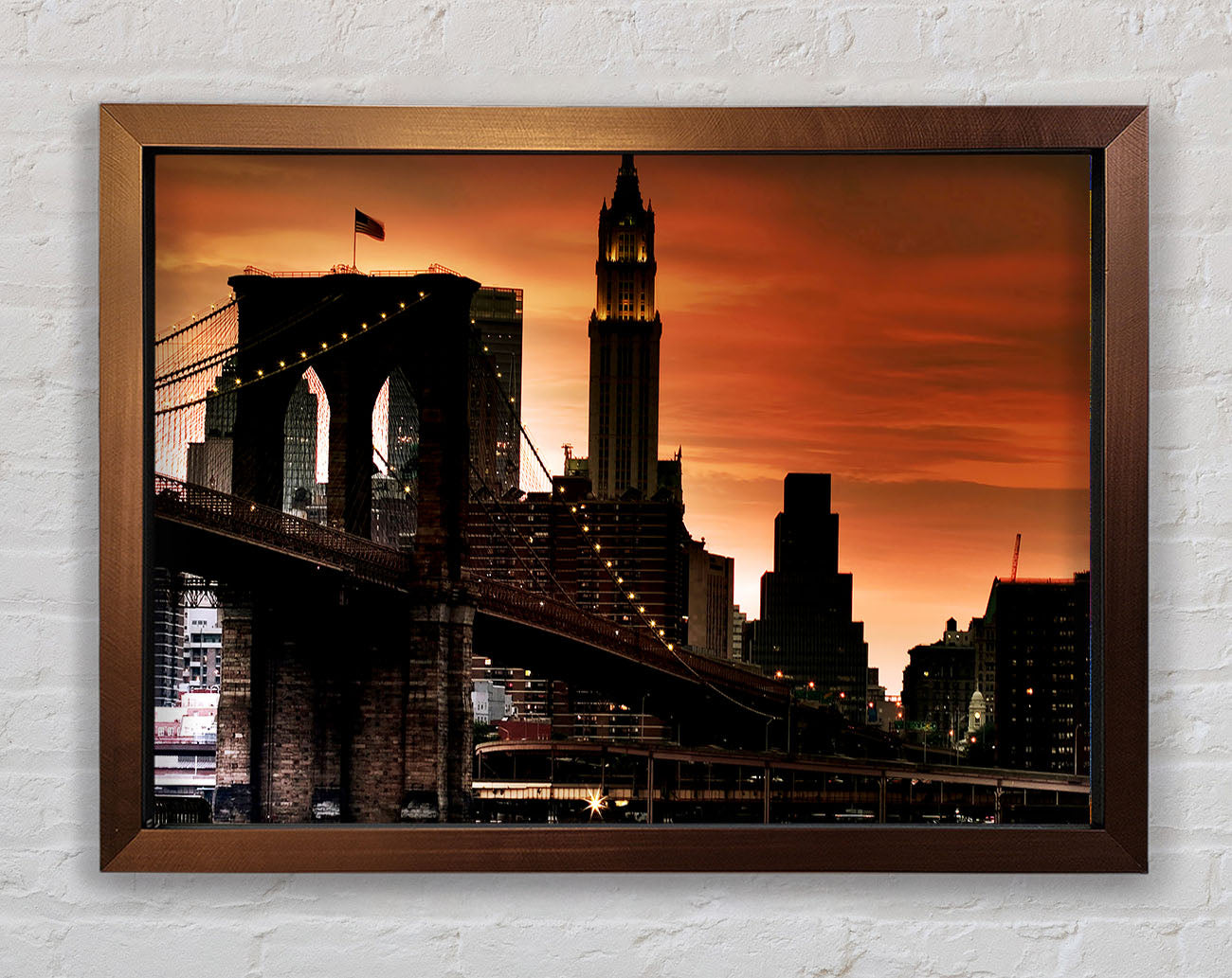 Brooklyn Bridge Stunning Skys Framed Wall Art