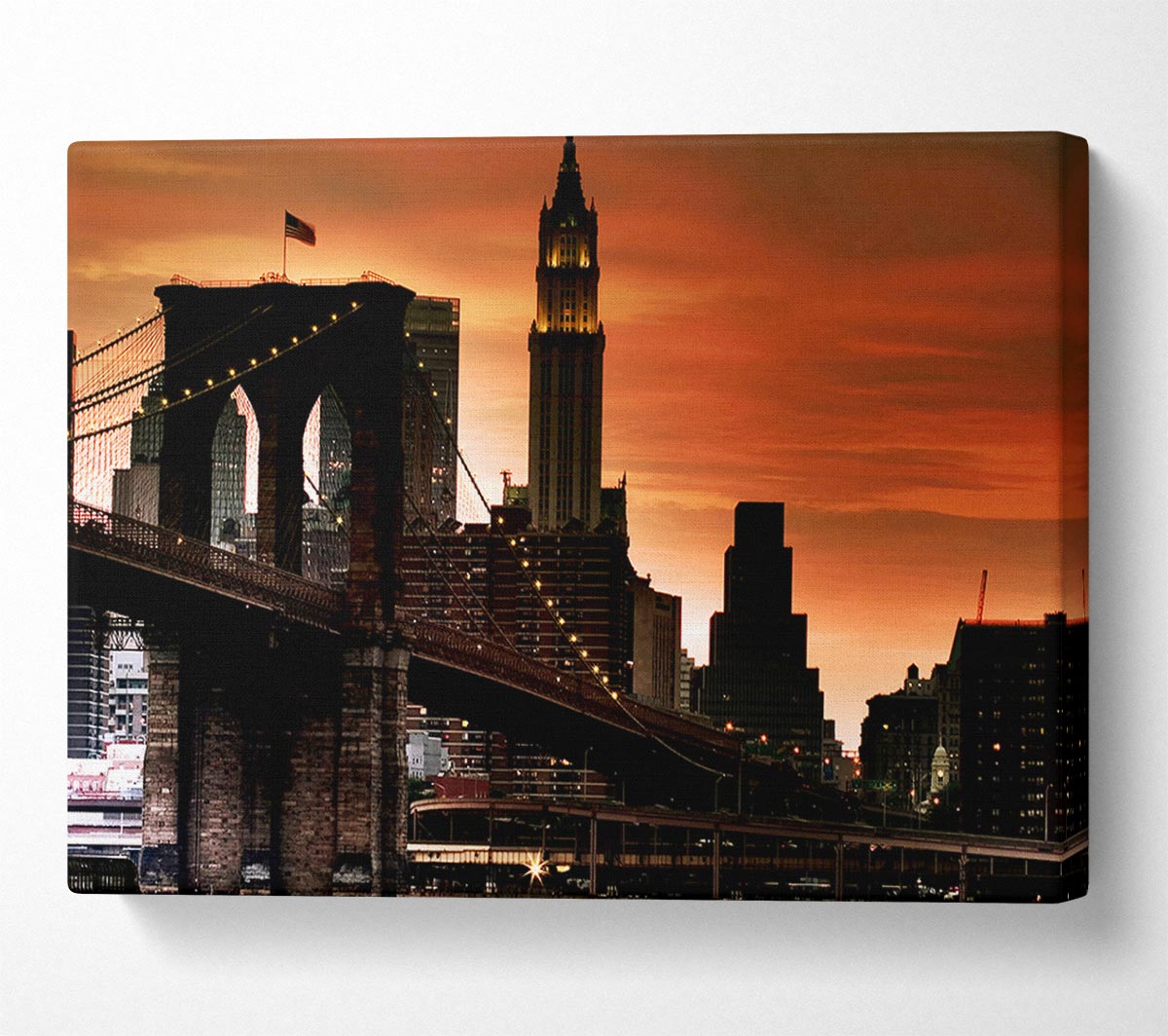 Brooklyn Bridge Stunning Skys Canvas Wall Art