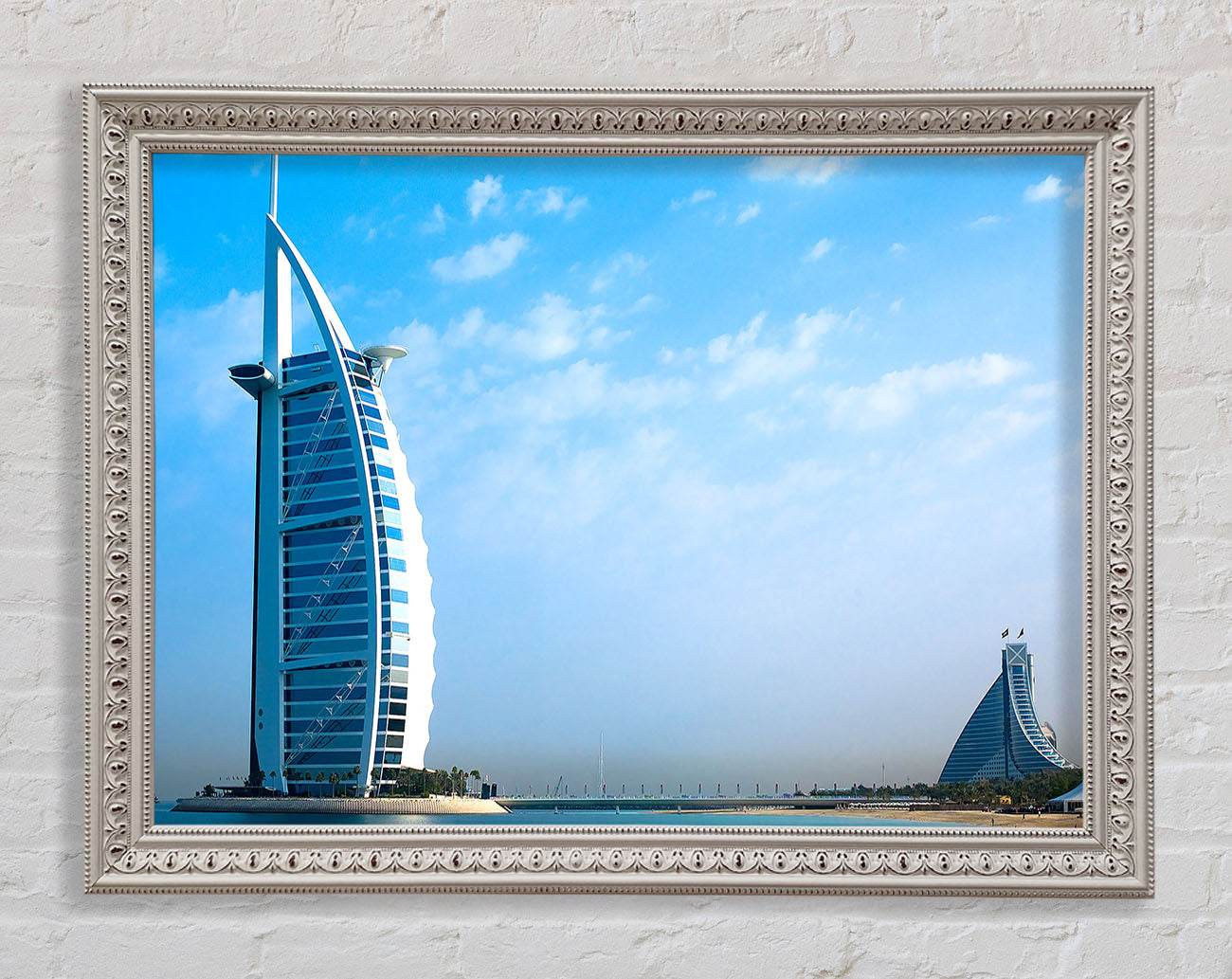 Burj Al Arab Dubai In The Morning Sky Framed Wall Art