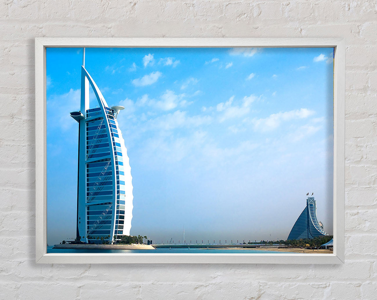 Burj Al Arab Dubai In The Morning Sky Framed Wall Art