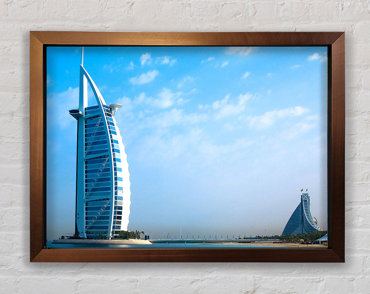 Burj Al Arab Dubai In The Morning Sky Framed Wall Art