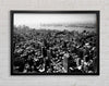 Chicago Arial View B n W Framed Wall Art