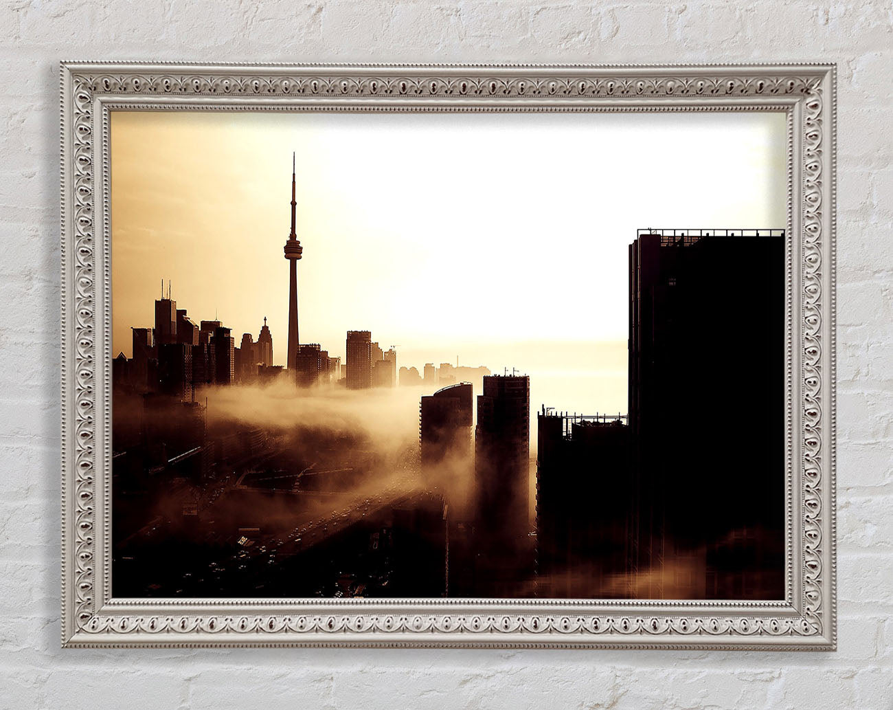 City Fog Framed Wall Art