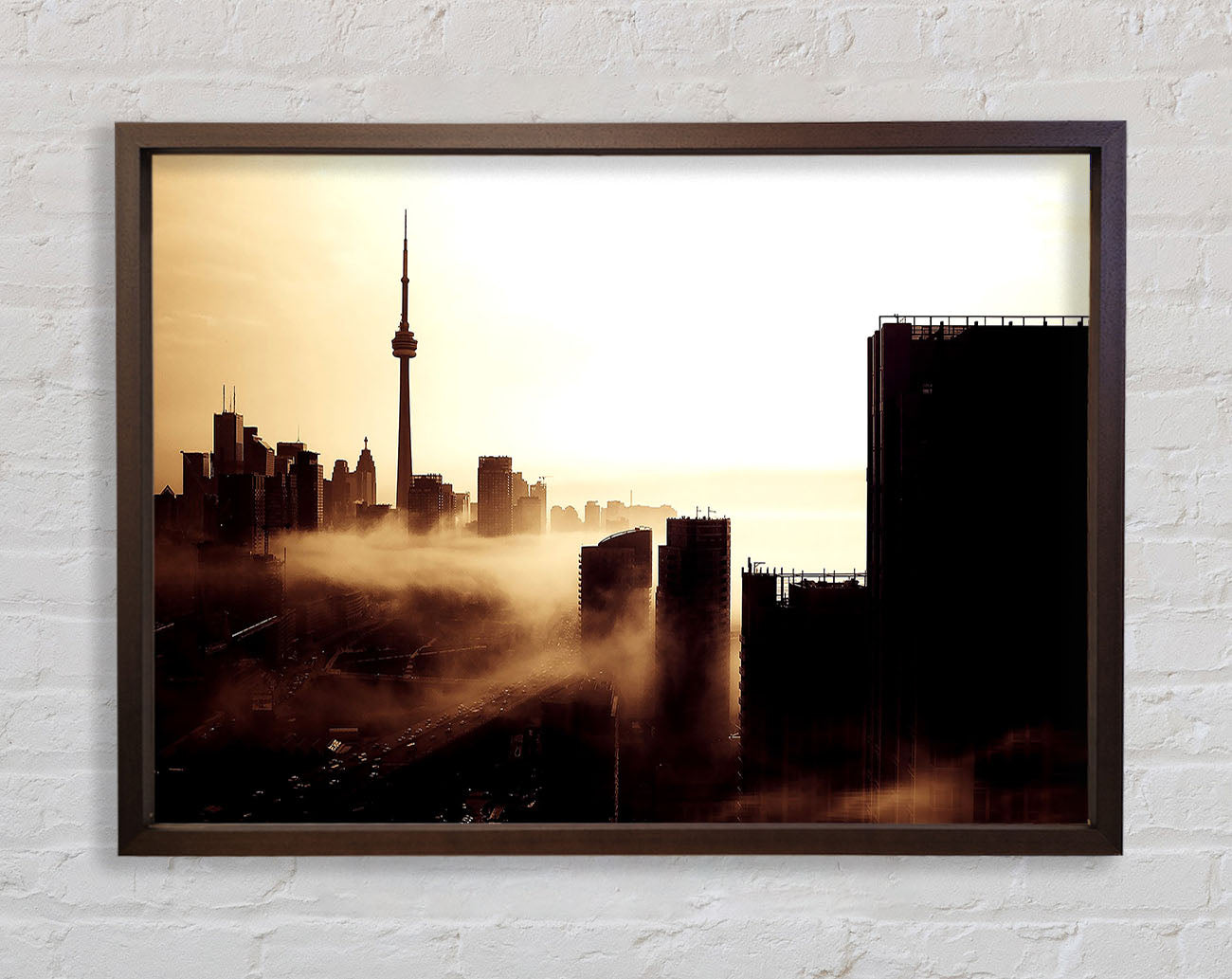 City Fog Framed Wall Art