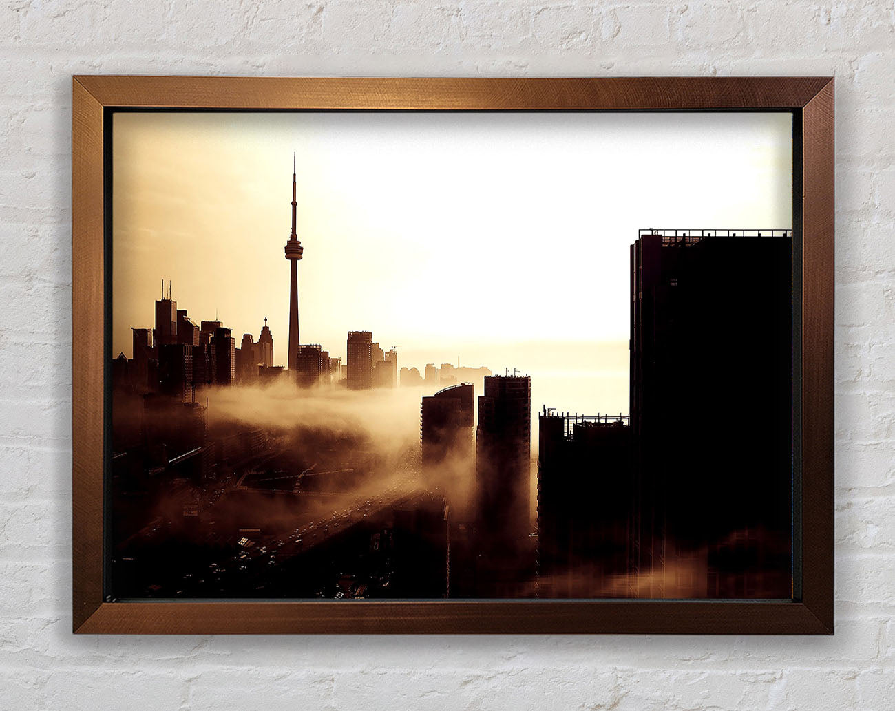City Fog Framed Wall Art