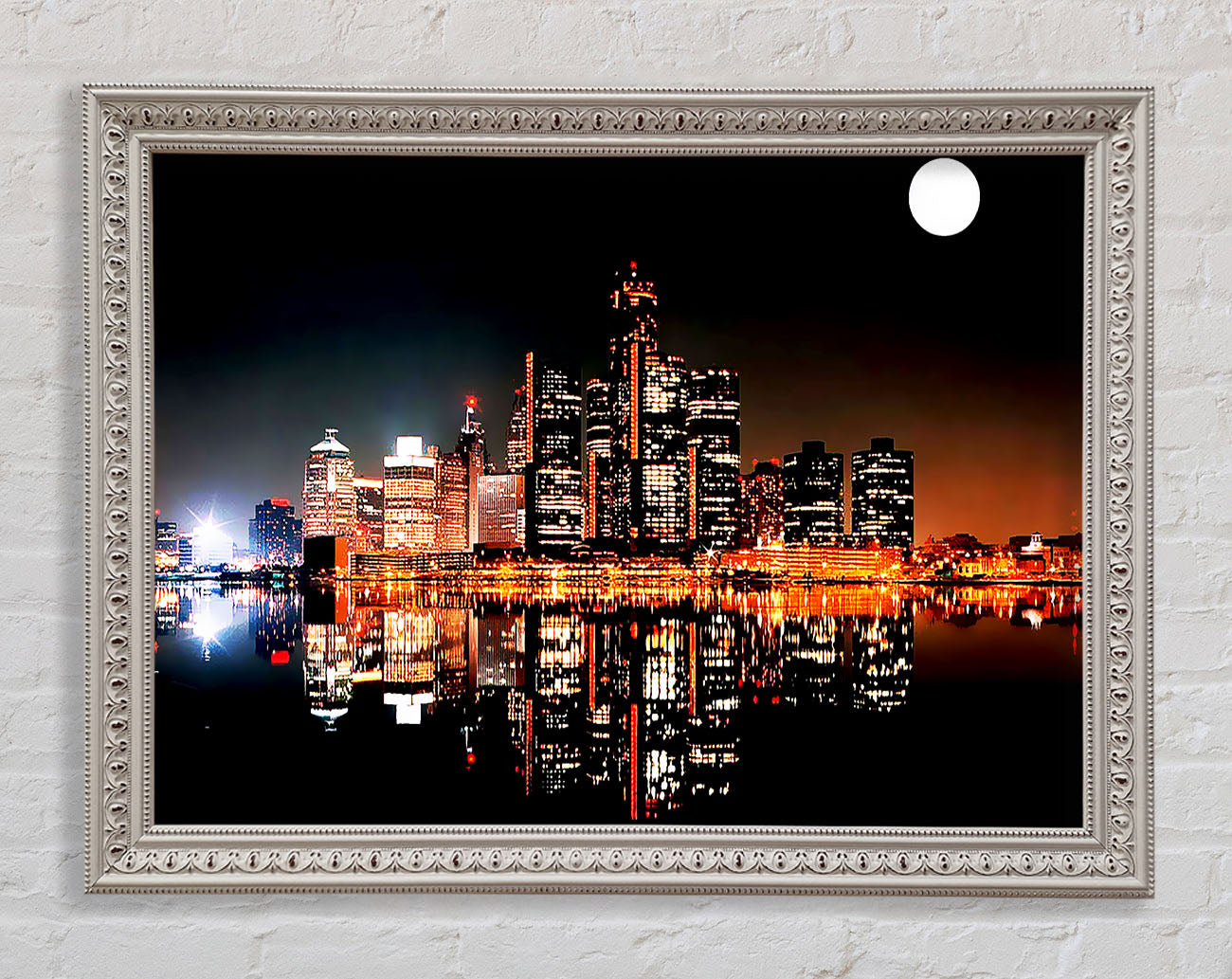 City Moonlit Reflections Framed Wall Art
