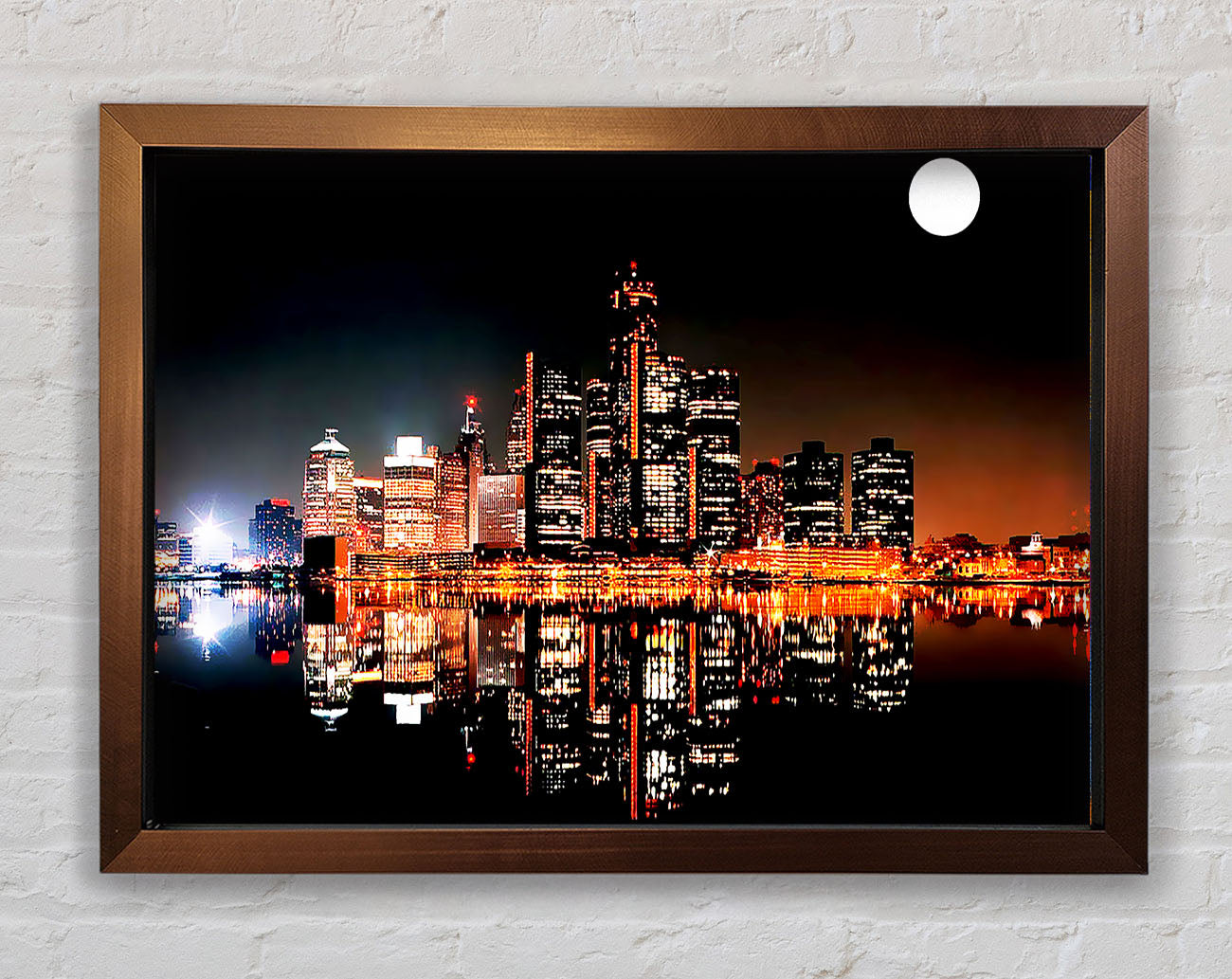 City Moonlit Reflections Framed Wall Art