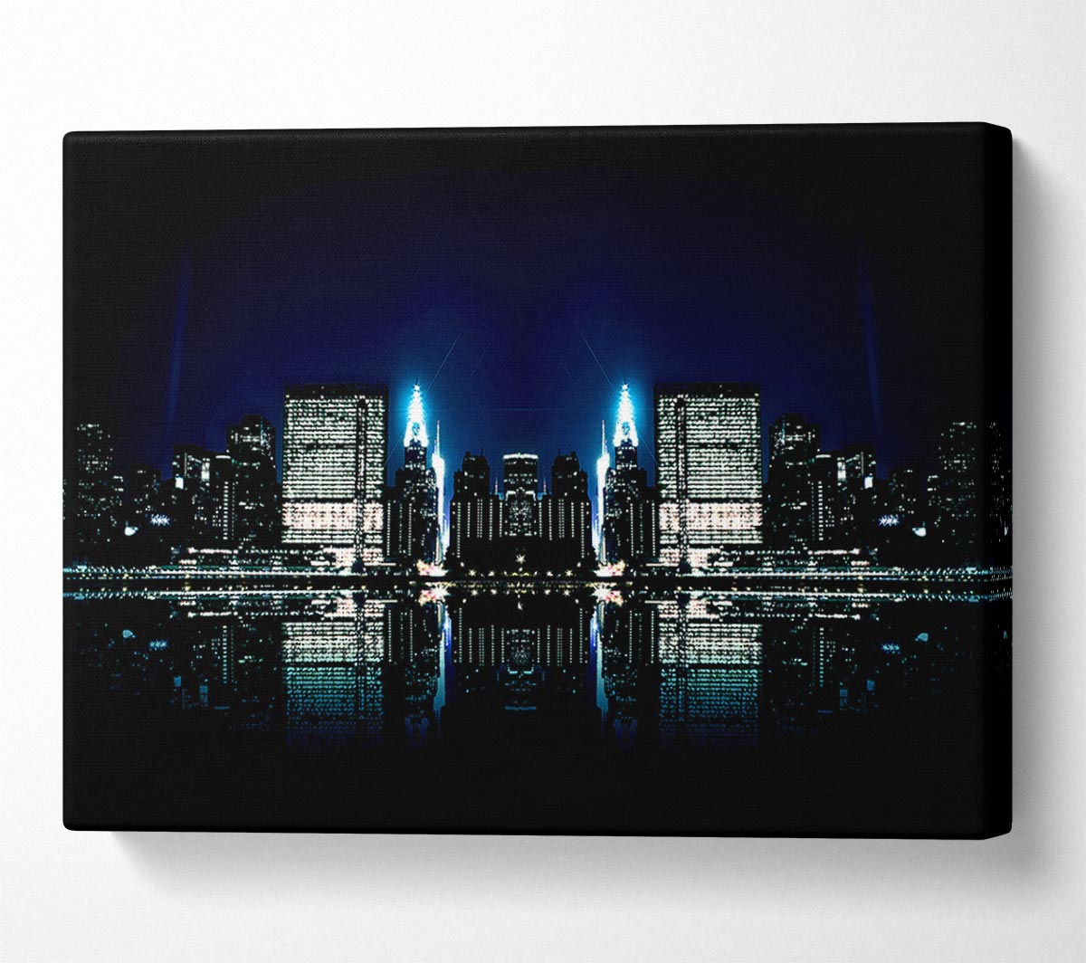 City Night Reflections Canvas Wall Art