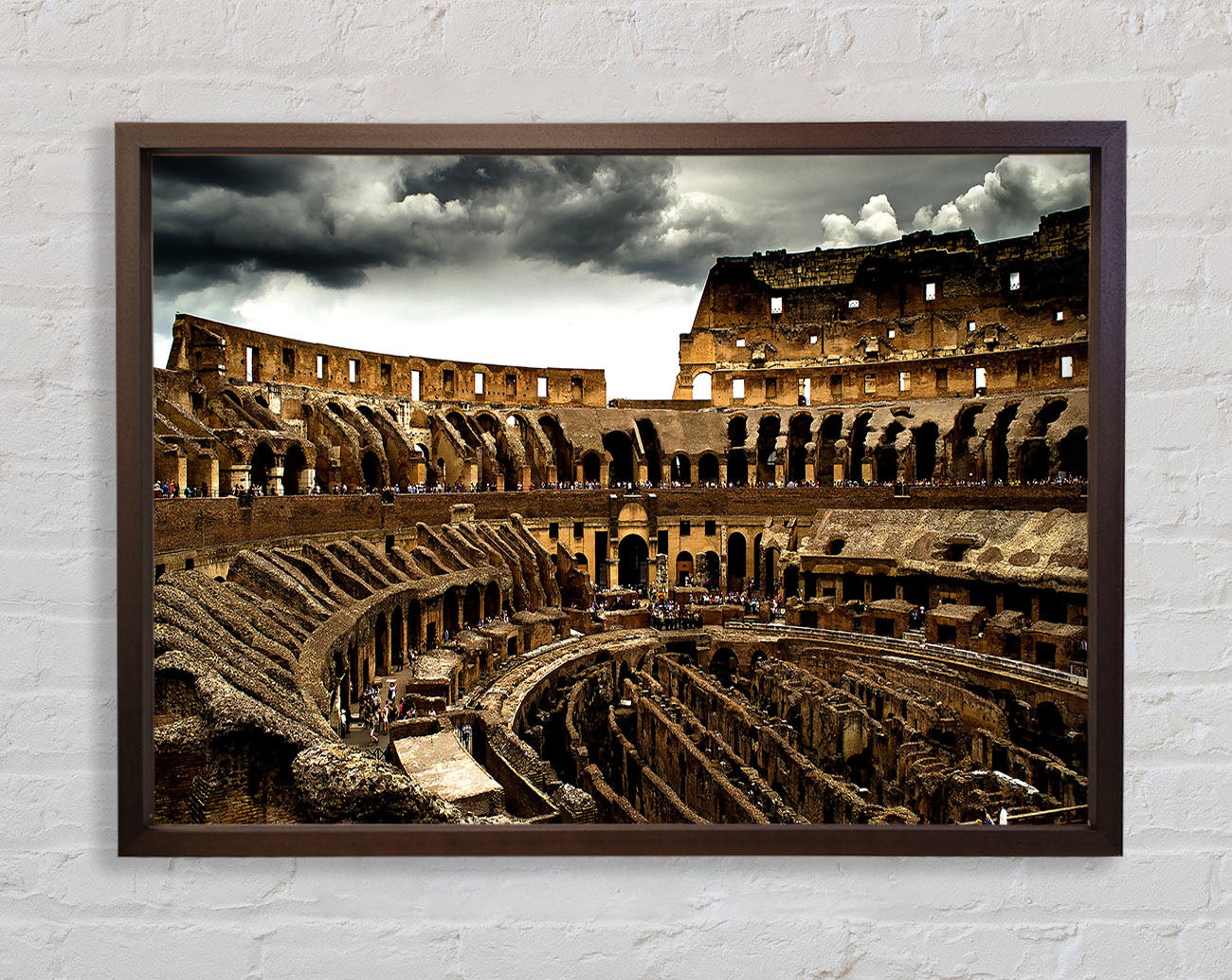 Cloudy Colosseum Framed Wall Art