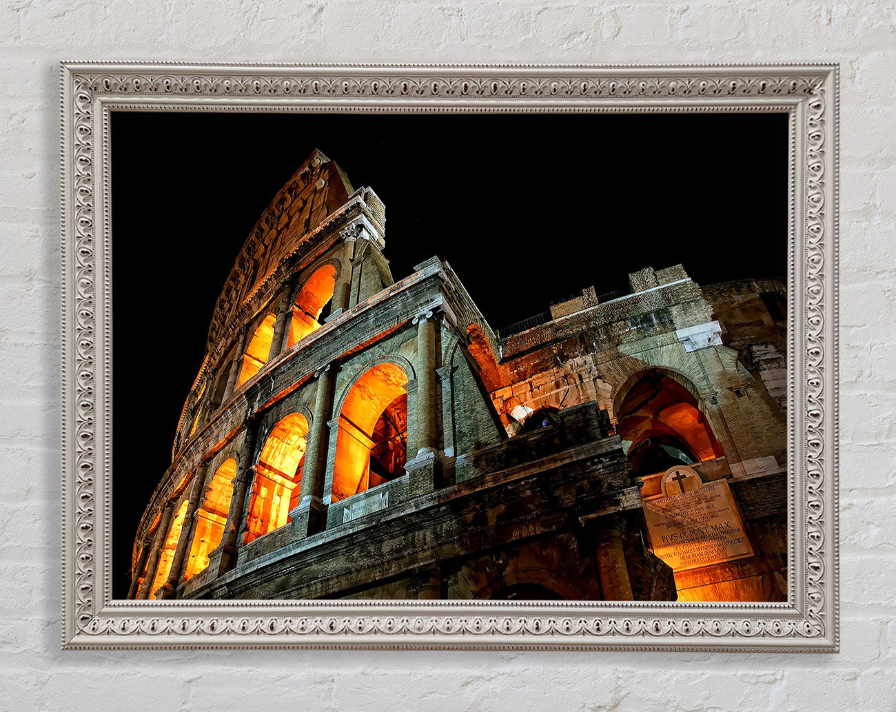 Colosseum At Night Framed Wall Art