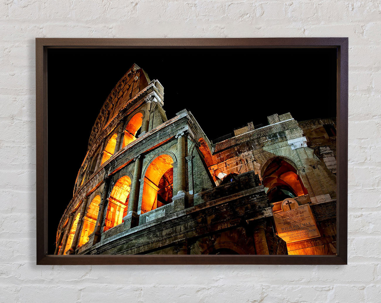 Colosseum At Night Framed Wall Art