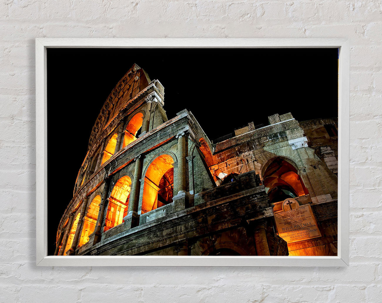 Colosseum At Night Framed Wall Art