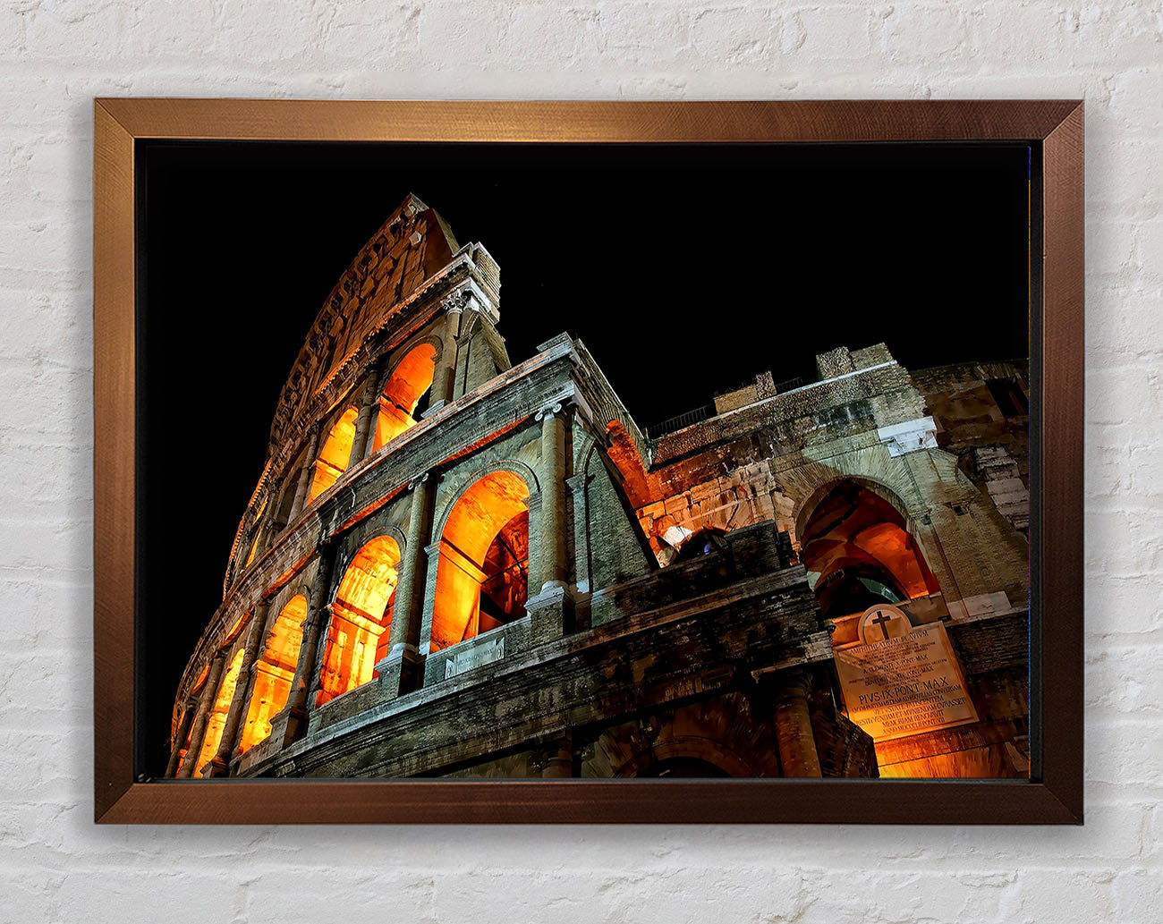 Colosseum At Night Framed Wall Art