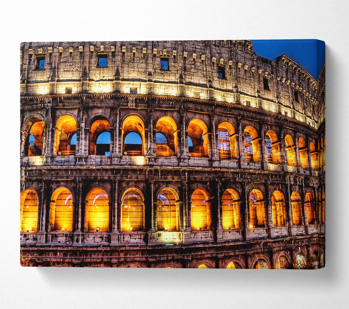 Colosseum Night Lights Canvas Wall Art