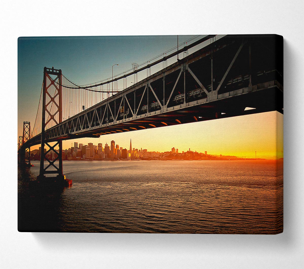 Downtown Bay Bridge Canvas Wall Art