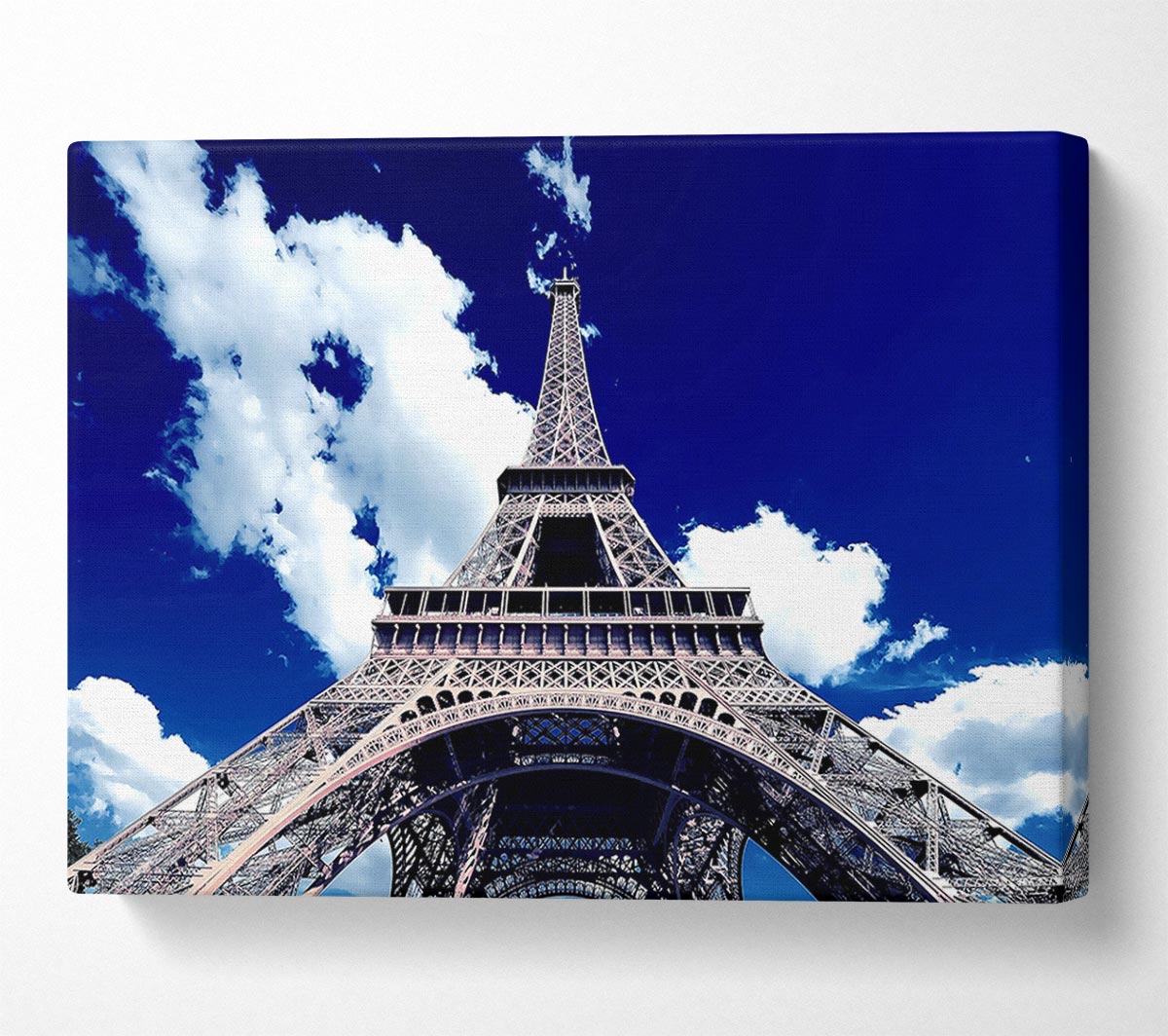 Eiffel Tower Bottom Up View Canvas Wall Art