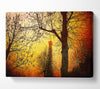 Eiffel Tower Through The Golden Trees Canvas Wall Art