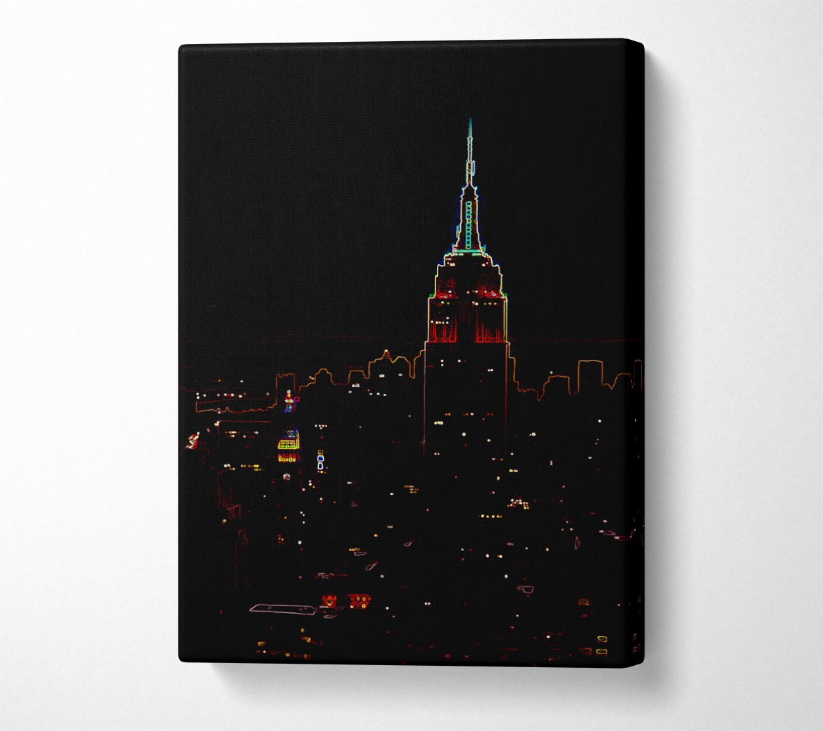 Empire State Neon Canvas Wall Art
