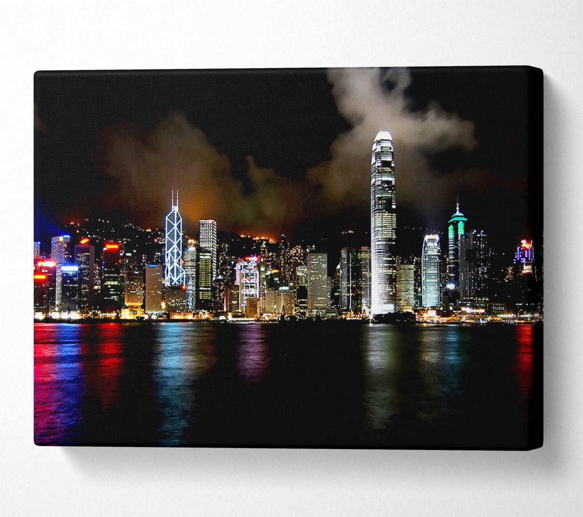 Hong Kong Cloudy Nights Canvas Wall Art