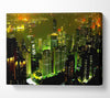 Hong Kong Bay Green Canvas Wall Art