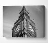 London Big Ben Close-Up B n W Canvas Wall Art